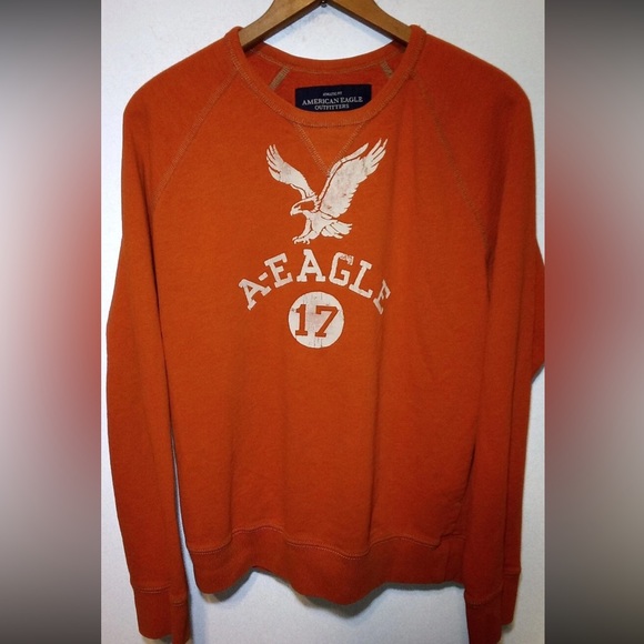 American Eagle Outfitters Other - American Eagle Outfitters Men's Bold Orange Crewneck Sweater